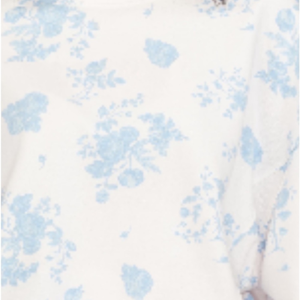 Honeydew No Plans Super Soft Graphic Sweatshirt Blue Cream Honeymoon Floral NWT - Picture 5 of 7